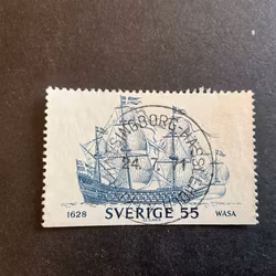 Regalskeppet Wasa facit nr 669 lyxstämplat FKMB HÄLSINGBORG-HÄSSLEHOLM