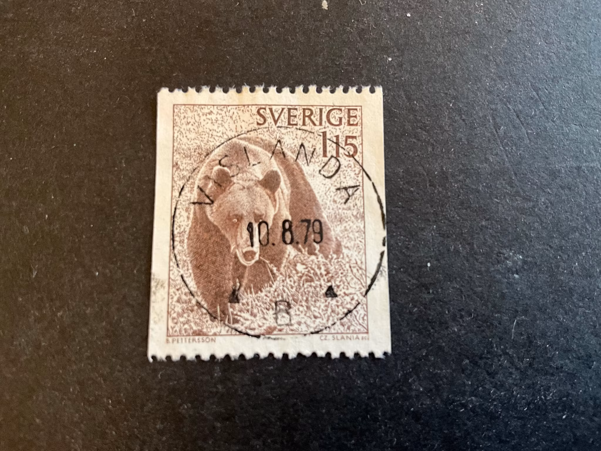 Björn facit nr 1038 lyxstämplat VISLANDA