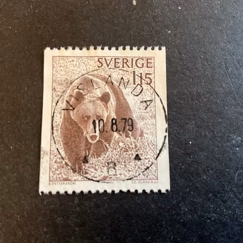 Björn facit nr 1038 lyxstämplat VISLANDA