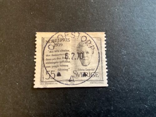 Nobelpristagare 1909 facit nr 682 A lyxstämplat OLOFSTORP