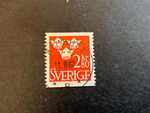 Tre kronor facit nr 315 lyxstämplat ÄLMHULT
