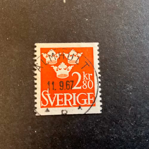 Tre kronor facit nr 315 lyxstämplat ÄLMHULT