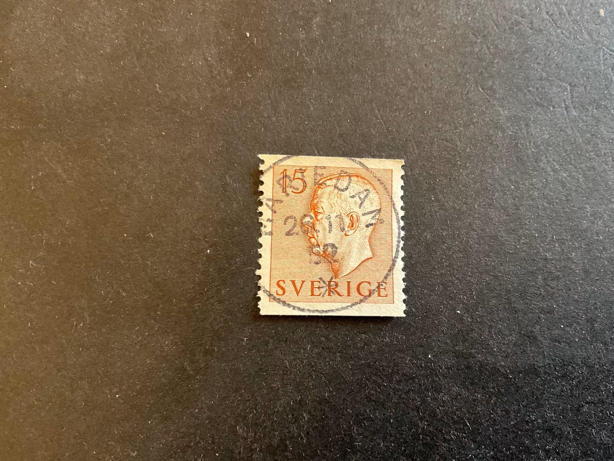 Gustaf VI Adolf typ 401 lyxstämplat MARIEDAM