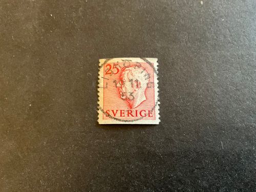 Gustaf VI Adolf typ I facit nr 405 A lyxstämplat LIDKÖPING
