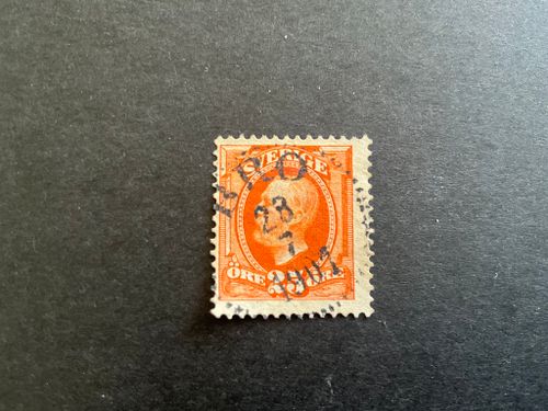 Oscar II facit 57 praktstämplat BRO