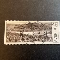 Kring polcirkeln facit nr 695 praktstämplat STOCKHOLM-KIRUNA-STOCKHOLM MIDNIGHT SUN FLIGHT