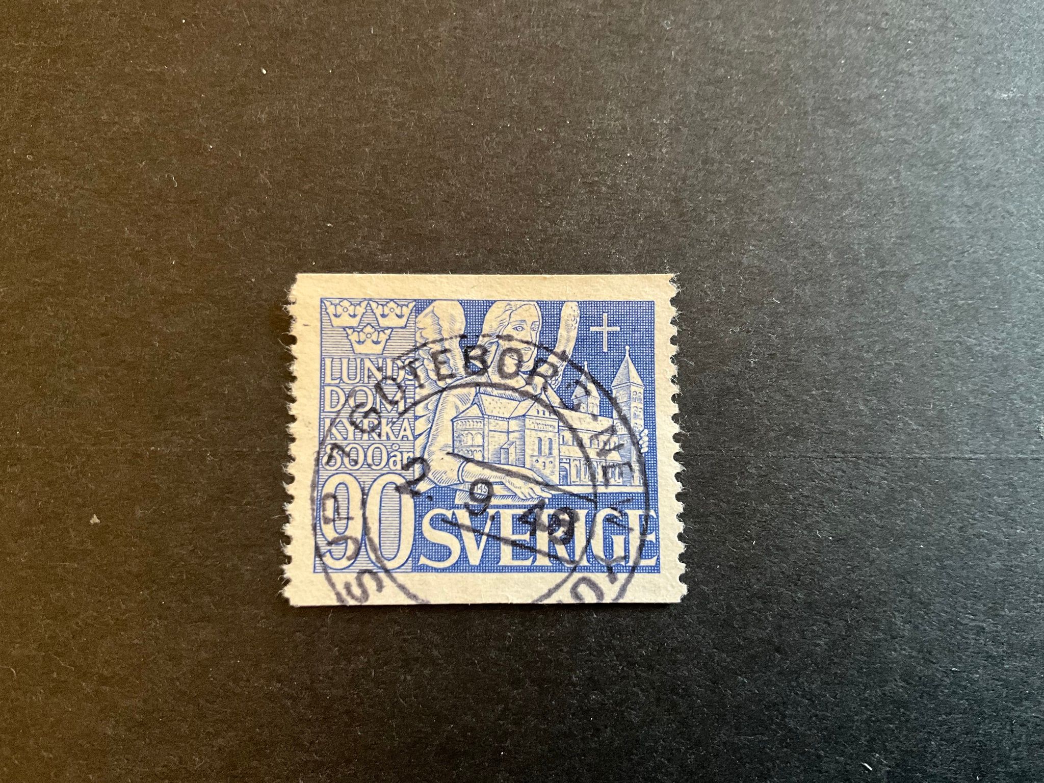 Lunds domkyrka facit nr 367 praktstämplat SJP 7 Göteborg-New York