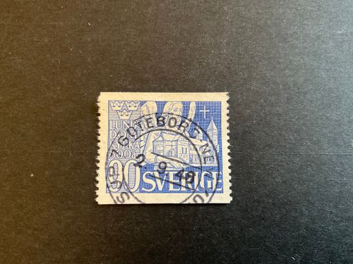 Lunds domkyrka facit nr 367 praktstämplat SJP 7 Göteborg-New York