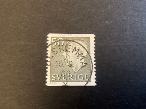 Gustaf VI Adolf typ III facit 431 praktstämplat ÖLSREMMA