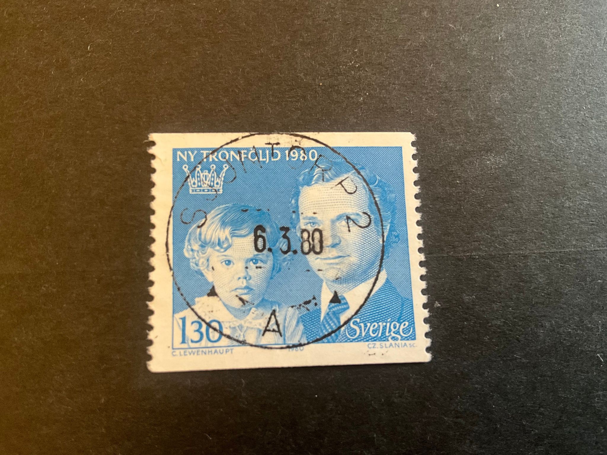 Ny tronföljd facit 1118 A lyxstämplat SJUNTORP 2