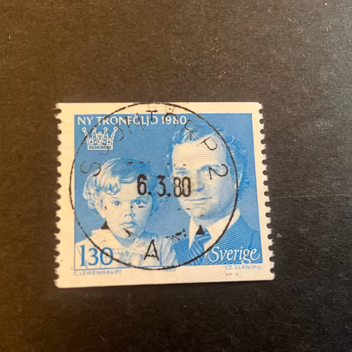 Ny tronföljd facit 1118 A lyxstämplat SJUNTORP 2