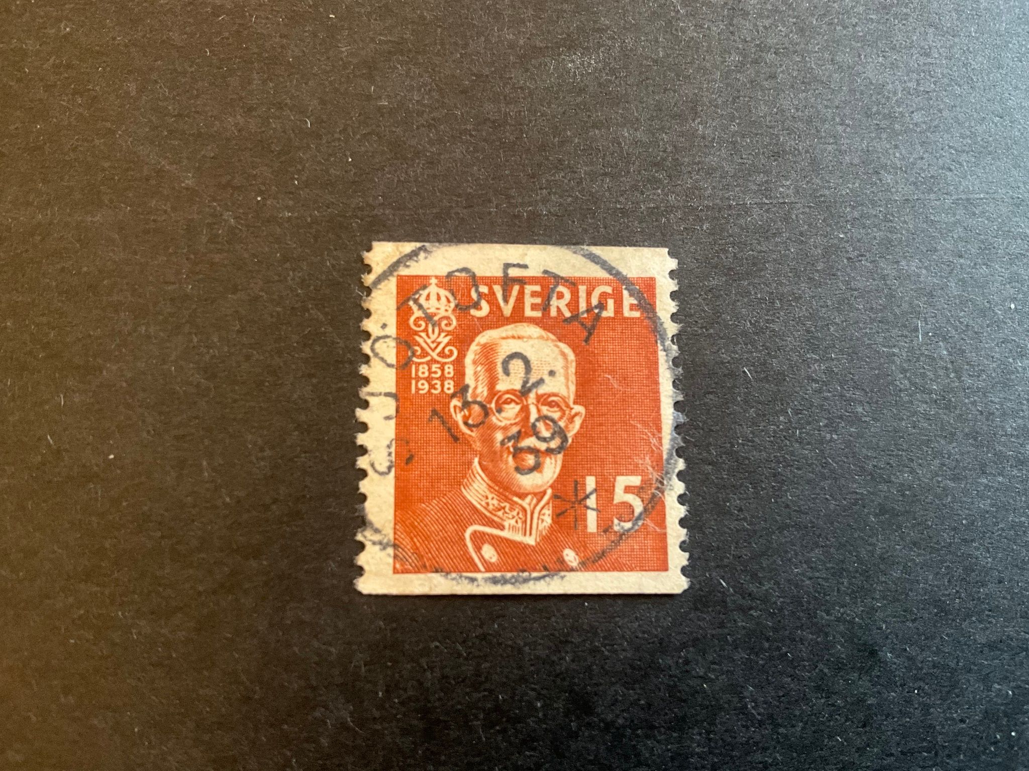 Gustaf V 80 år facit 267 A praktstämplat SJÖTOFTA