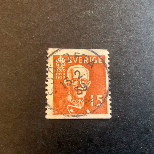 Gustaf V 80 år facit 267 A praktstämplat SJÖTOFTA