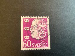Gustaf V 40 år som regent facit nr 378 praktstämplat STORA LEVENE