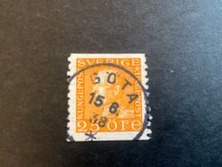 Gustaf V profil vänster facit 184 praktstämplat GÖTA