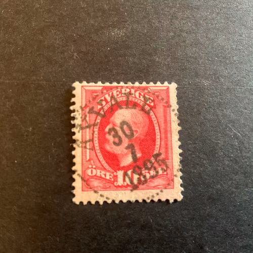 Oscar II facit 54 praktstämplat AXVALL