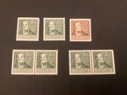 P H Ling postfrisk serie, facit nr 318 A, 318 C, 318 BC, 318 CB, 319
