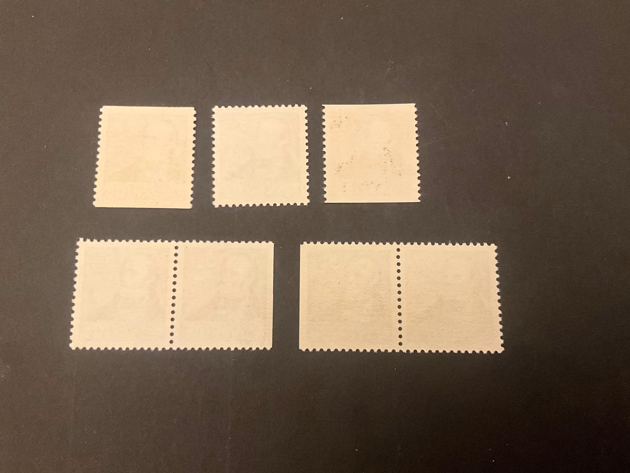 P H Ling postfrisk serie, facit nr 318 A, 318 C, 318 BC, 318 CB, 319