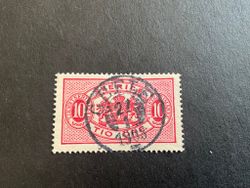 Tjänstefrimärke facit TJ 16 lyxstämplat GEFLE