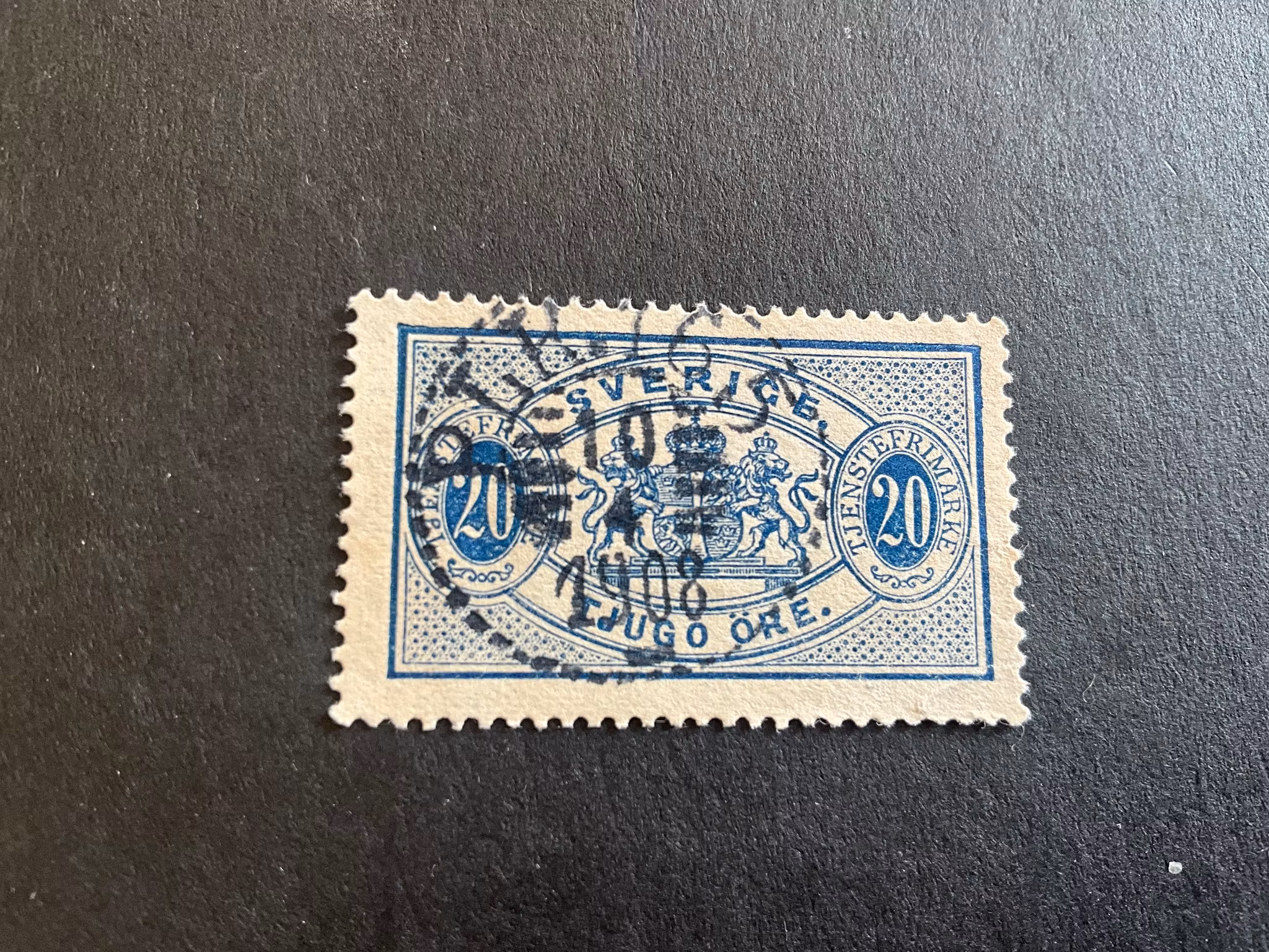 Tjänstefrimärke facit nr TJ 19 praktstämplat PLK 165