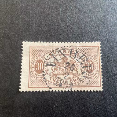 Facit nr TJ 21 praktstämplat VINBERG