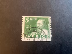 Postverket facit nr 246 A med dubbelprägling stämplat märke