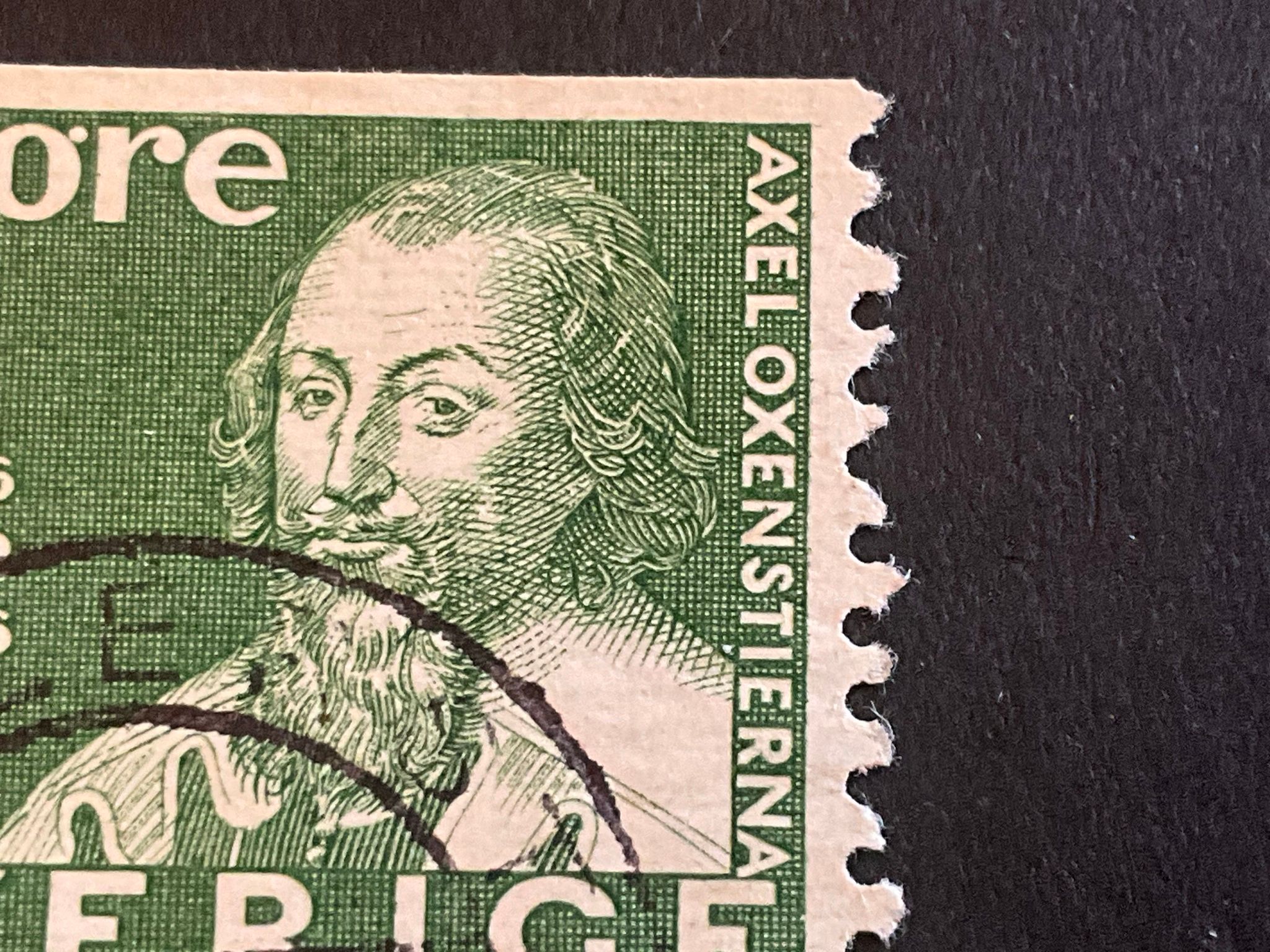 Postverket facit nr 246 A med dubbelprägling stämplat märke