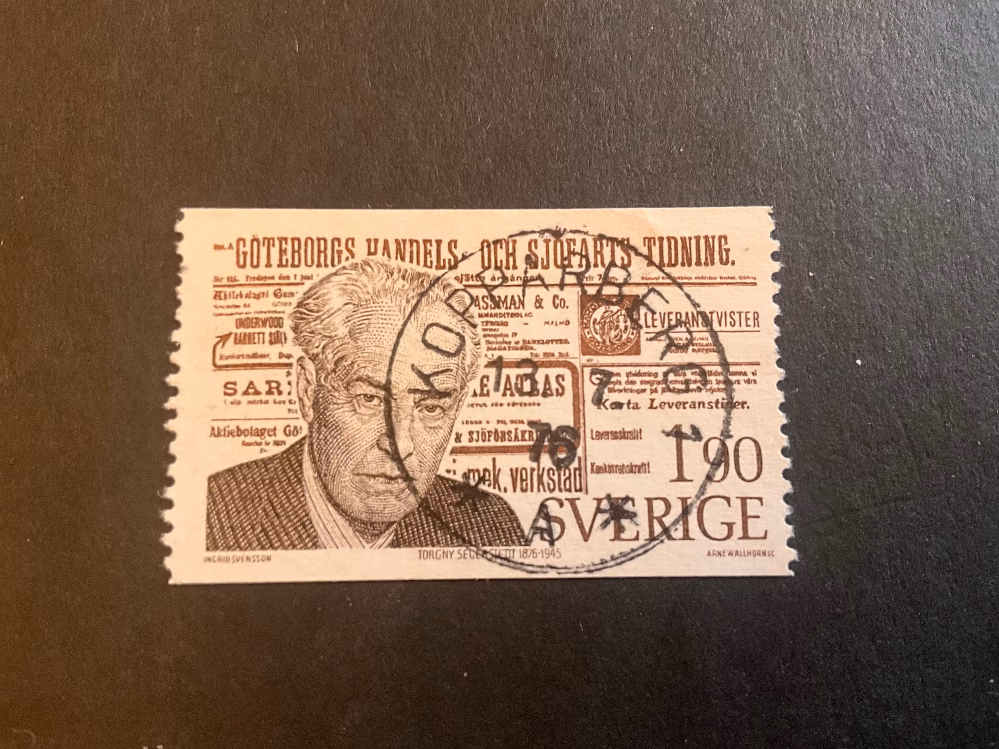 Torgny Segerstedt facit nr 968 lyxstämplat KOPPARBERG