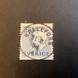 Gustaf VI Adolf facit nr 406 A praktstämplat HÄLLEFORS