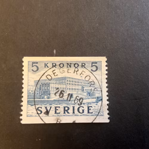 Stockholm slott II facit nr 332 A praktstämplat DEGERFORS 1