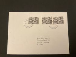 Brev frankerat med Norden II facit nr 649 A och 649 BB