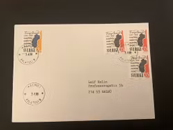 Franz Berwald postgånget FDC-brev, facit 622-623