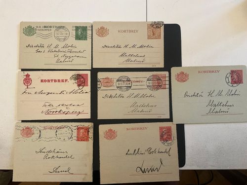 7 st kortbrev dubbla