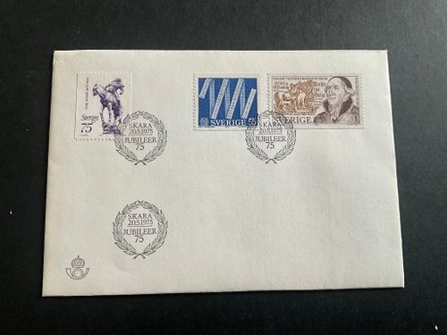 FDC facit nr 920-922 stämplat SKARA