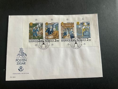 Stockholmia 86 V facit nr 1416-1419 FDC