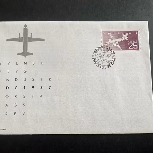 FDC Svensk Flygindustri facit nr 1444