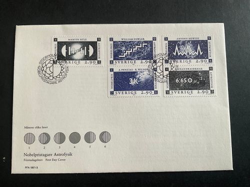 FDC Nobelpristagare astrofysik facit nr 1478-1482