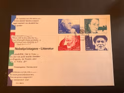 FDC Nobelpristagare Litteratur facit nr 1656-1659