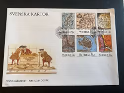 FDC Svenska kartot facit nr 1672-1677