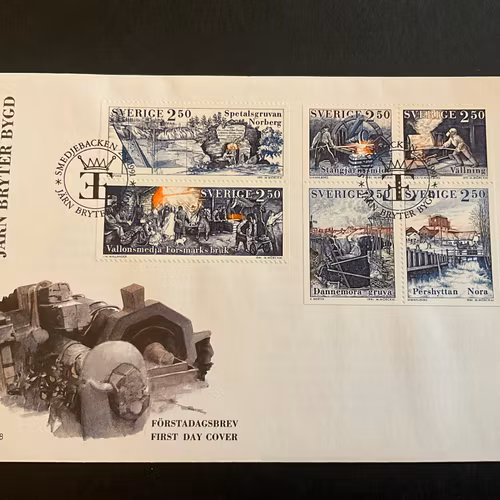 FDC Järn bryter bygd facit nr 1691-1696