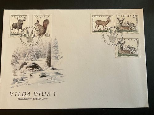 FDC Vilda djur 1 facit nr 1717-1720
