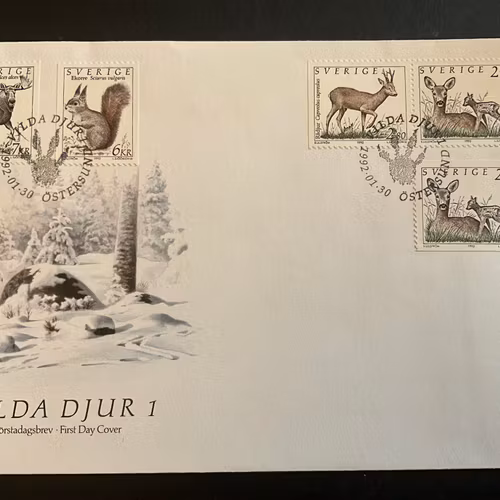 FDC Vilda djur 1 facit nr 1717-1720