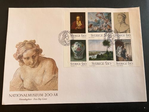 FDC Nationalmuseum 200 år facit nr 1749-1754