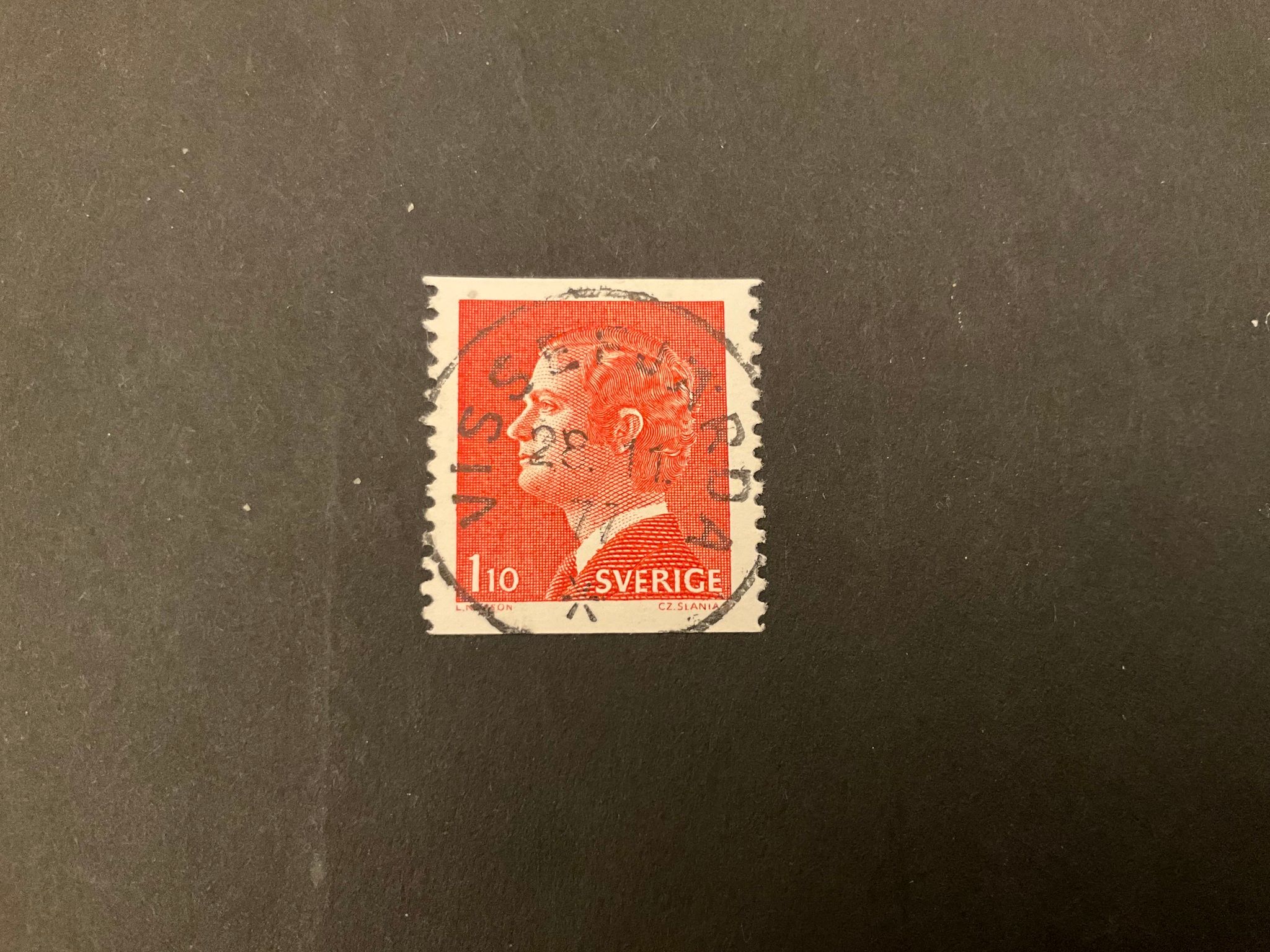 Carl XVI Gustaf typ I facit nr 919 A lyxstämplat VISSEFJÄRDA
