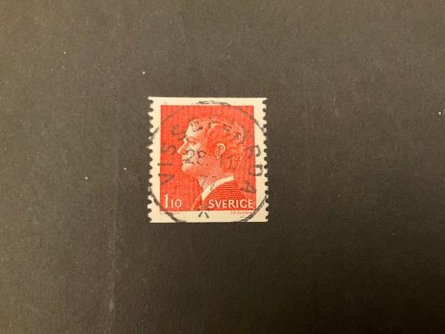 Carl XVI Gustaf typ I facit nr 919 A lyxstämplat VISSEFJÄRDA