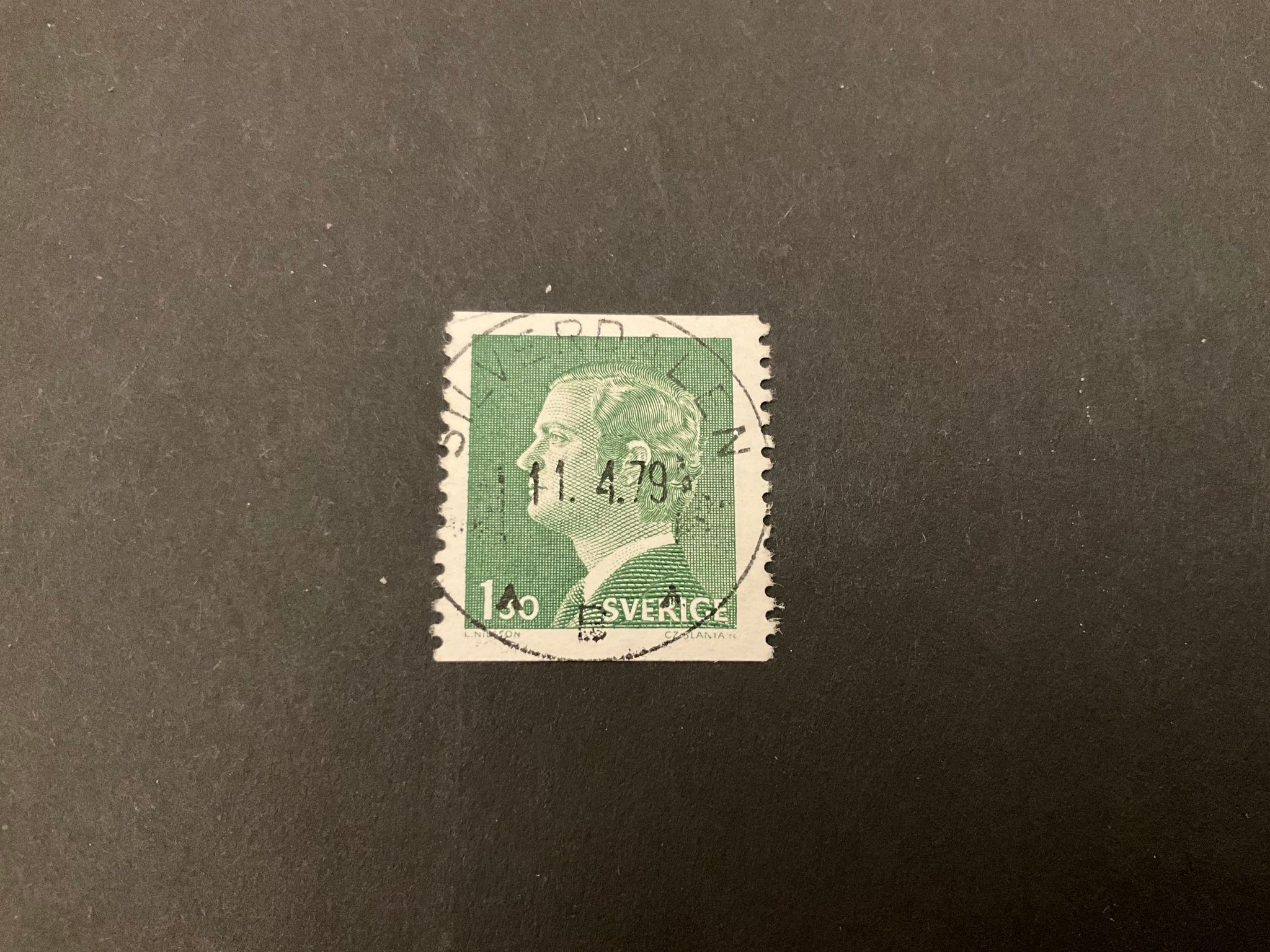 Carl XVI Gustaf typ I facit 952 A lyxstämplat SILVERDALEN