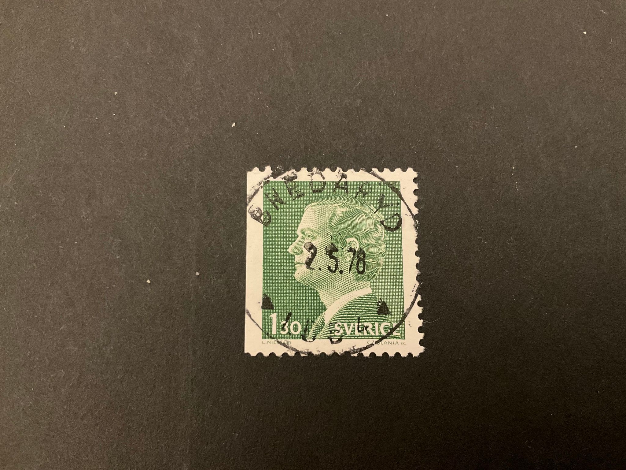 Carl XVI Gustaf typ I facit nr 952 B1 praktstämplat BREDARYD