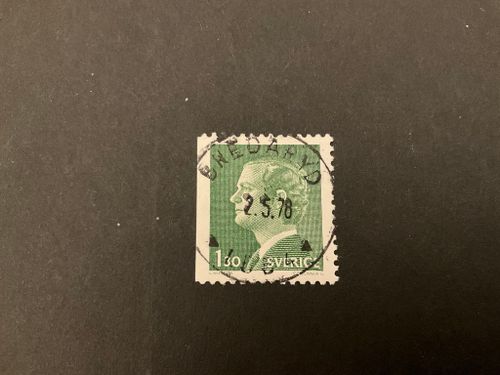 Carl XVI Gustaf typ I facit nr 952 B1 praktstämplat BREDARYD