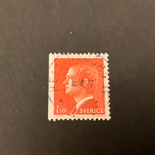 Carl XVI Gustaf typ I facit nr 919 B1 lyxstämplat HELSINGBORG 19