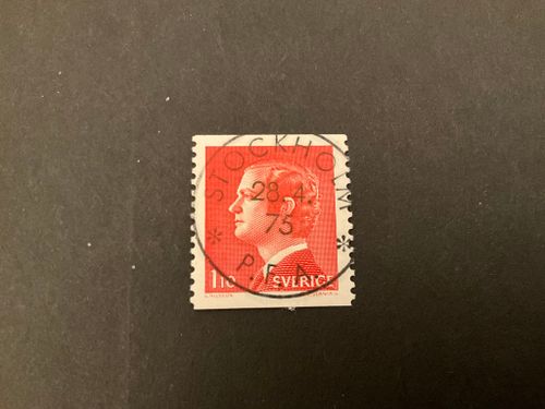 Carl XVI Gustaf typ I facit nr 919 A V1 lyxstämplat STOCKHOLM